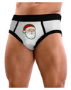 Cute Santa Claus Face Faux Applique Mens NDS Wear Briefs Underwear-Mens Briefs-NDS Wear-White-Small-Davson Sales