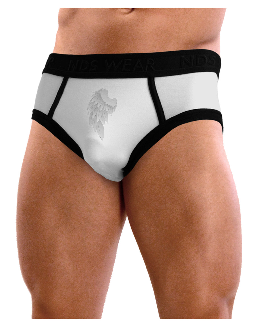 Single Left Angel Wing Design - Couples Mens NDS Wear Briefs Underwear-Mens Briefs-NDS Wear-White-Small-Davson Sales