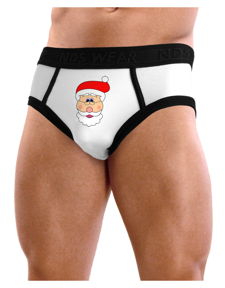 Santa Claus Face Christmas Mens NDS Wear Briefs Underwear-Mens Briefs-NDS Wear-White-Small-Davson Sales