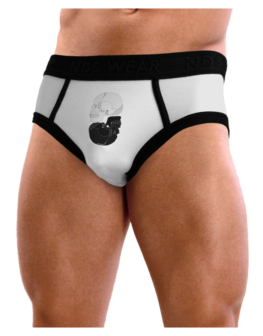 White And Black Inverted Skulls Mens NDS Wear Briefs Underwear by TooLoud-Mens Briefs-NDS Wear-White-Small-Davson Sales