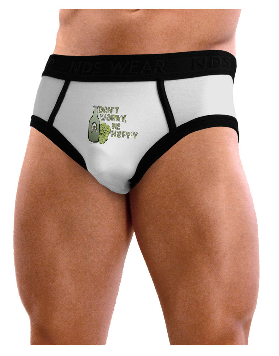 Don't Worry Be Hoppy Mens NDS Wear Briefs Underwear-Mens Briefs-NDS Wear-White-with-Black-Small-Davson Sales