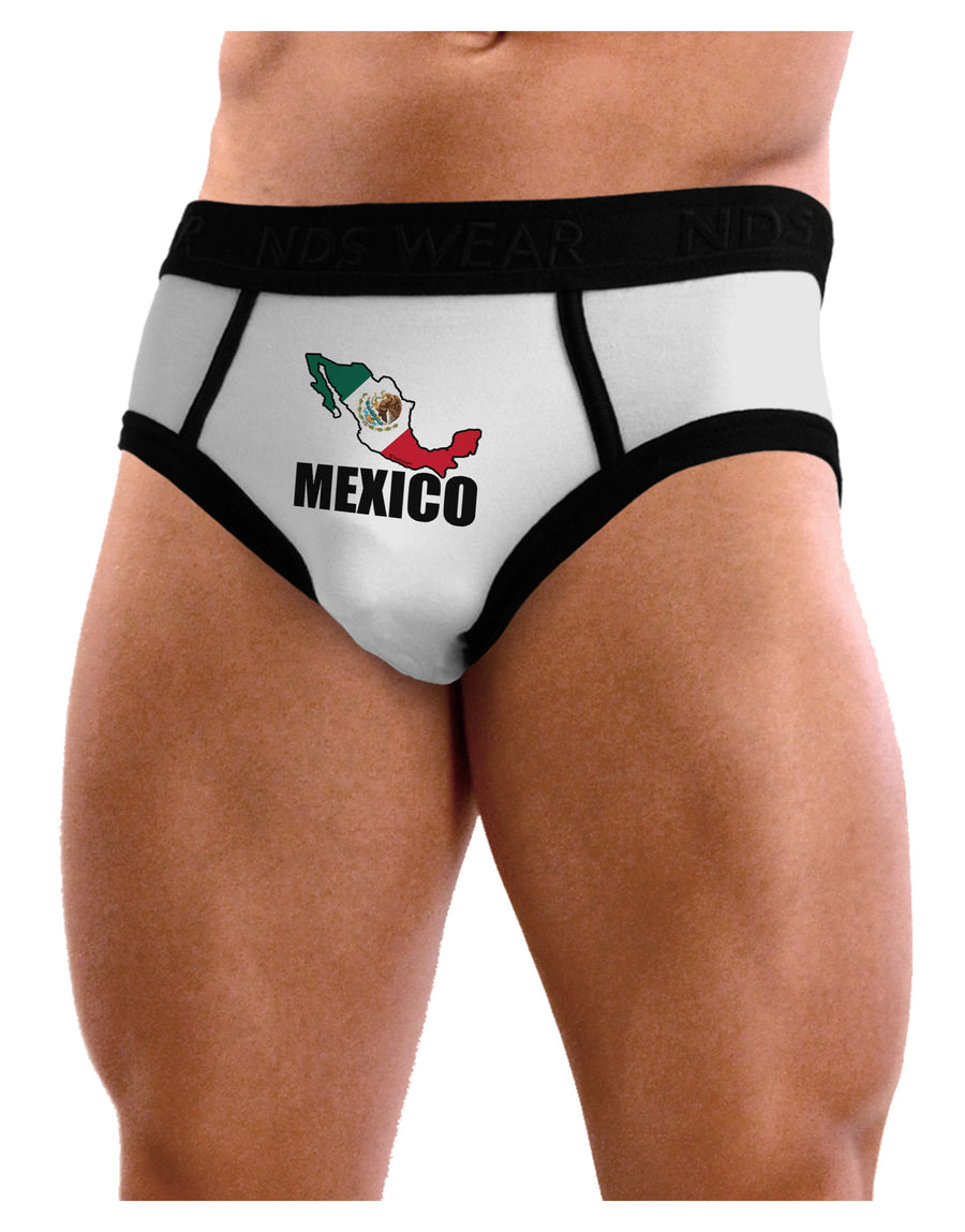 Mexico Outline - Mexican Flag - Mexico Text Mens NDS Wear Briefs Underwear by TooLoud-Mens Briefs-NDS Wear-White-Small-Davson Sales