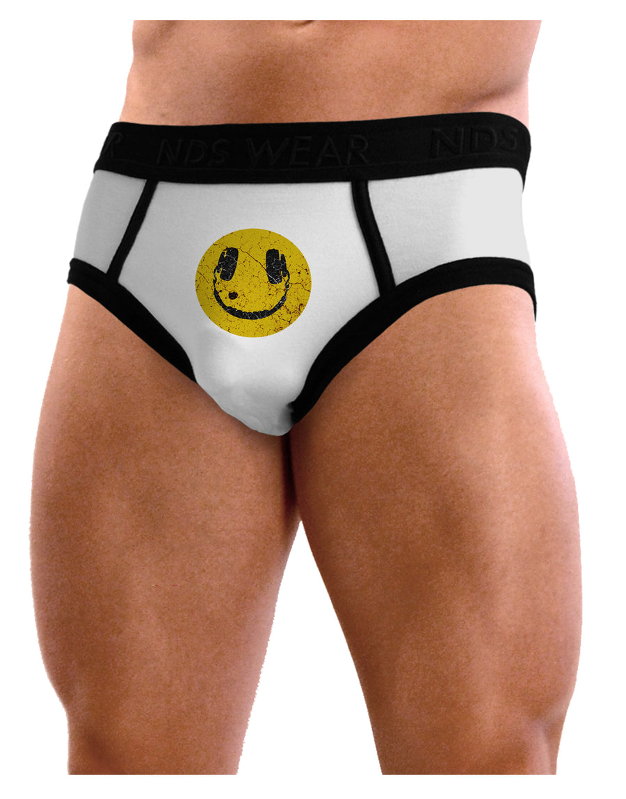 EDM Smiley Face Mens NDS Wear Briefs Underwear by TooLoud-Mens Briefs-NDS Wear-White-Small-Davson Sales