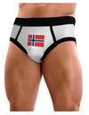 TooLoud Norwegian Flag Mens NDS Wear Briefs Underwear-Mens Briefs-NDS Wear-White-with-Black-Small-Davson Sales