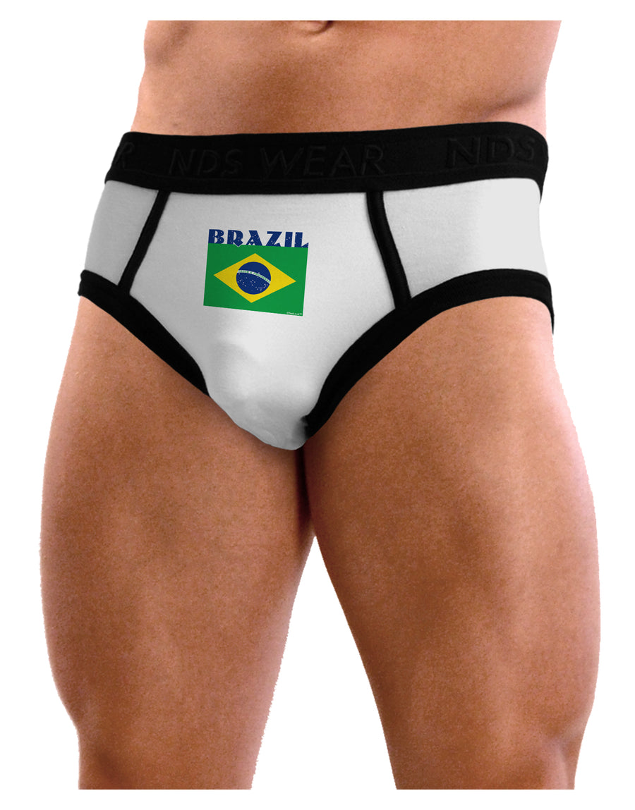 Brazil Flag Mens NDS Wear Briefs Underwear-Mens Briefs-NDS Wear-White-Small-Davson Sales