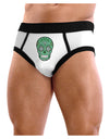 Version 5 Green Day of the Dead Calavera Mens NDS Wear Briefs Underwear-Mens Briefs-NDS Wear-White-Small-Davson Sales