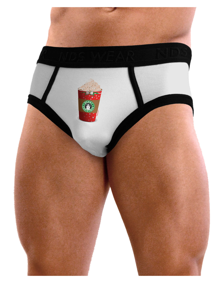 Merry Christmas Latte Cup Mens NDS Wear Briefs Underwear-Mens Briefs-NDS Wear-White-Small-Davson Sales