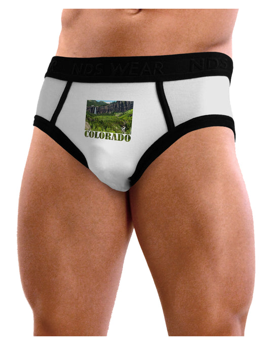 Beautiful Cliffs Colorado Mens NDS Wear Briefs Underwear by NDS Wear-Mens Briefs-NDS Wear-White-Small-Davson Sales
