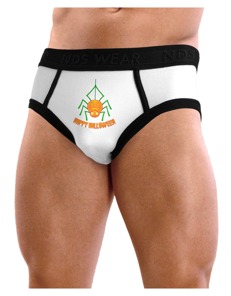 Cute Pumpkin Spider - Happy Halloween Mens NDS Wear Briefs Underwear-Mens Briefs-NDS Wear-White-Small-Davson Sales