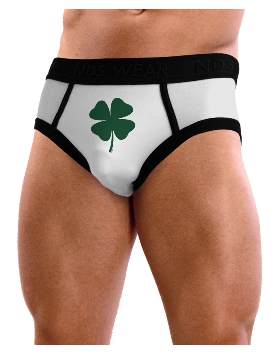 Lucky Four Leaf Clover St Patricks Day Mens NDS Wear Briefs Underwear-Mens Briefs-NDS Wear-White-Small-Davson Sales