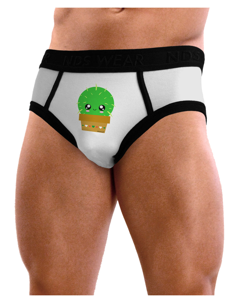 Cute Cactus Design Mens NDS Wear Briefs Underwear by TooLoud-Mens Briefs-NDS Wear-White-Small-Davson Sales