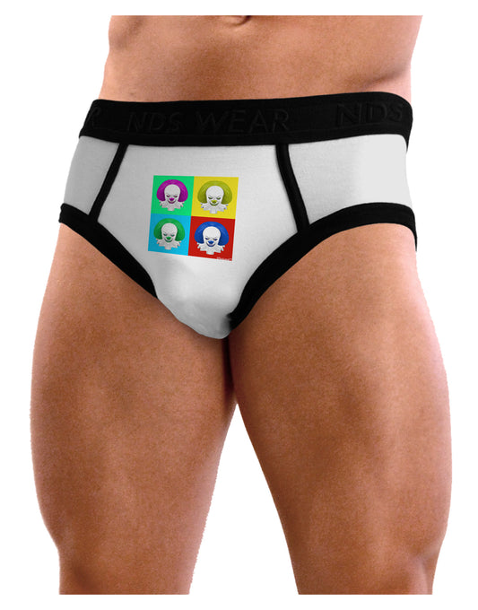 Clown Face Pop Art 2 Mens NDS Wear Briefs Underwear-Mens Briefs-NDS Wear-White-Small-Davson Sales