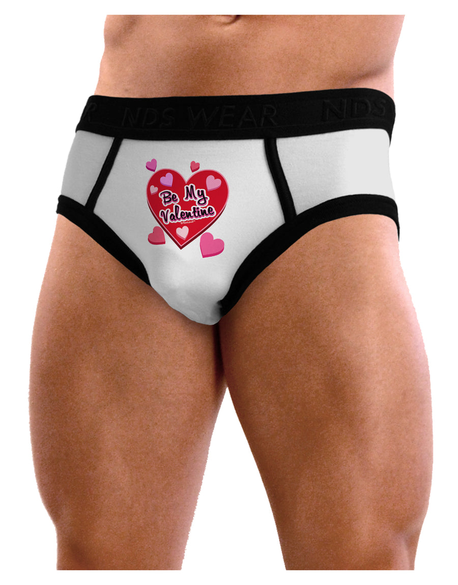 Be My Valentine Romantic Hearts Mens NDS Wear Briefs Underwear-Mens Briefs-NDS Wear-White-Small-Davson Sales