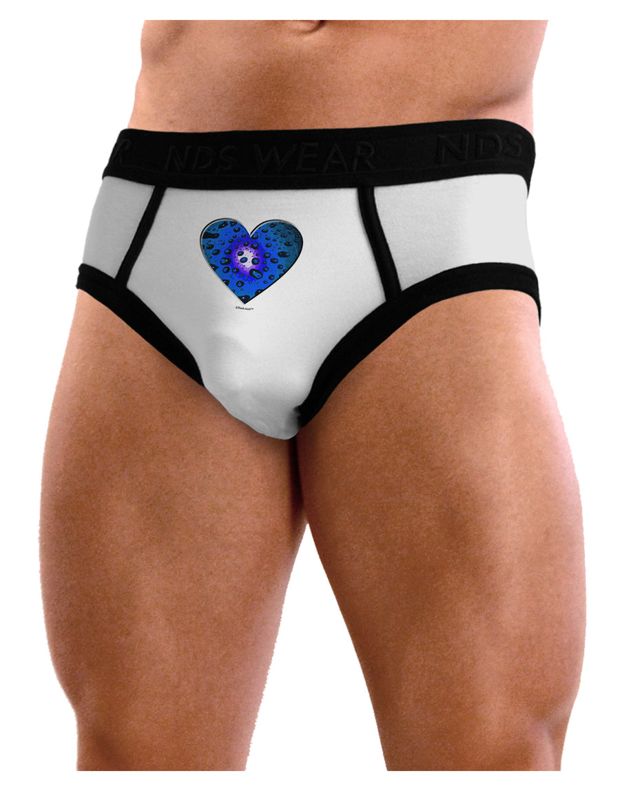 Water Droplet Heart Blue Mens NDS Wear Briefs Underwear by TooLoud-Mens Briefs-NDS Wear-White-Small-Davson Sales