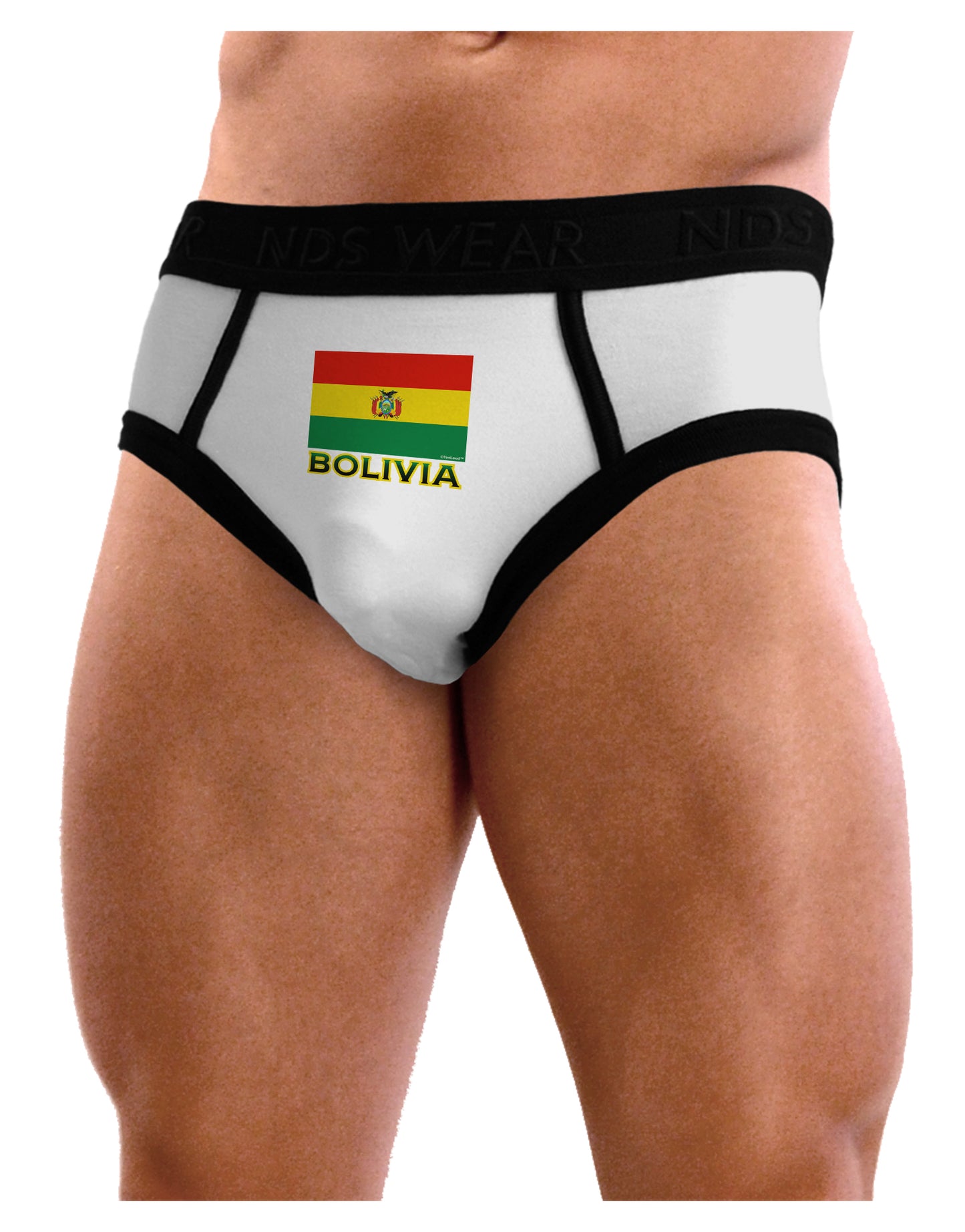 Bolivia Flag Mens NDS Wear Briefs Underwear-Mens Briefs-NDS Wear-White-Small-Davson Sales