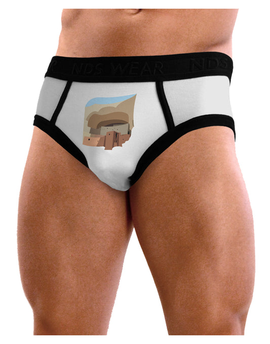 Montezuma Castle Artwork Mens NDS Wear Briefs Underwear-Mens Briefs-NDS Wear-White-Small-Davson Sales