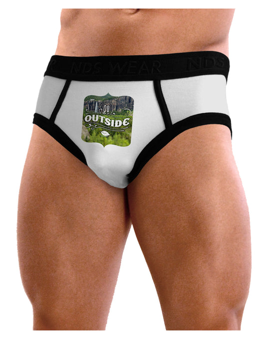 Go Outside - Beautiful Cliffs Mens NDS Wear Briefs Underwear by NDS Wear-Mens Briefs-NDS Wear-White-Small-Davson Sales