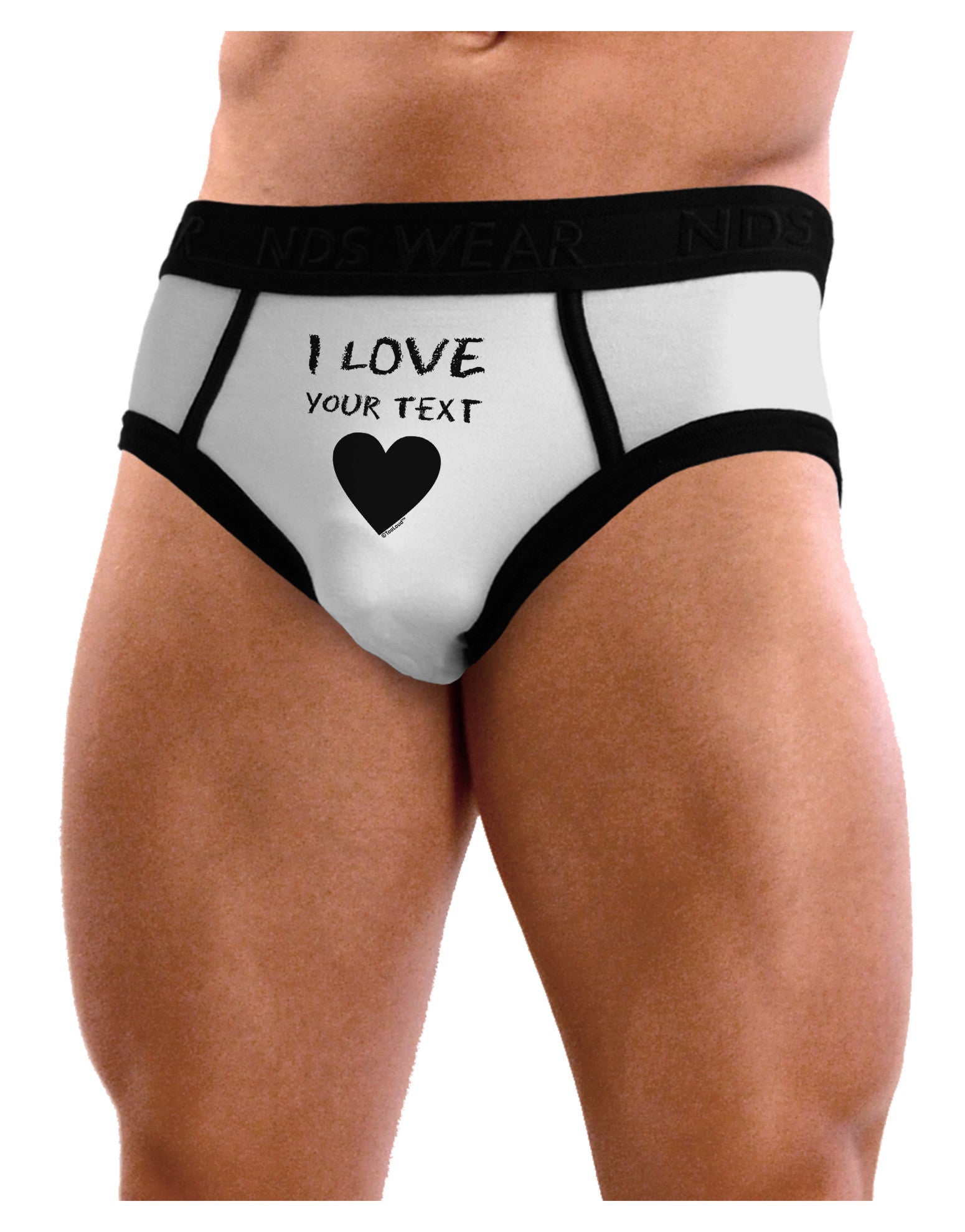 Personalized I Love Customized Mens NDS Wear Briefs Underwear