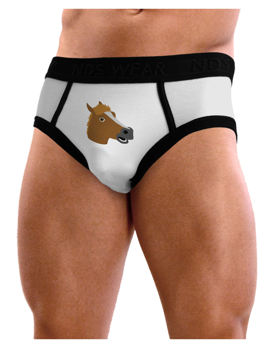 Silly Cartoon Horse Head Mens NDS Wear Briefs Underwear-Mens Briefs-NDS Wear-White-Small-Davson Sales