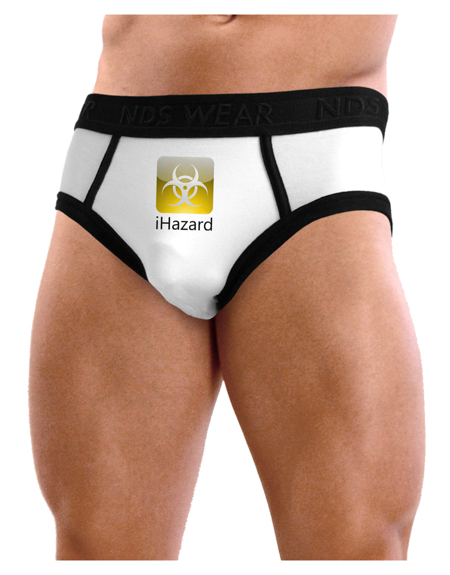 iHazard Logo - Zombie Apocalypse Mens NDS Wear Briefs Underwear-Mens Briefs-NDS Wear-White-Small-Davson Sales