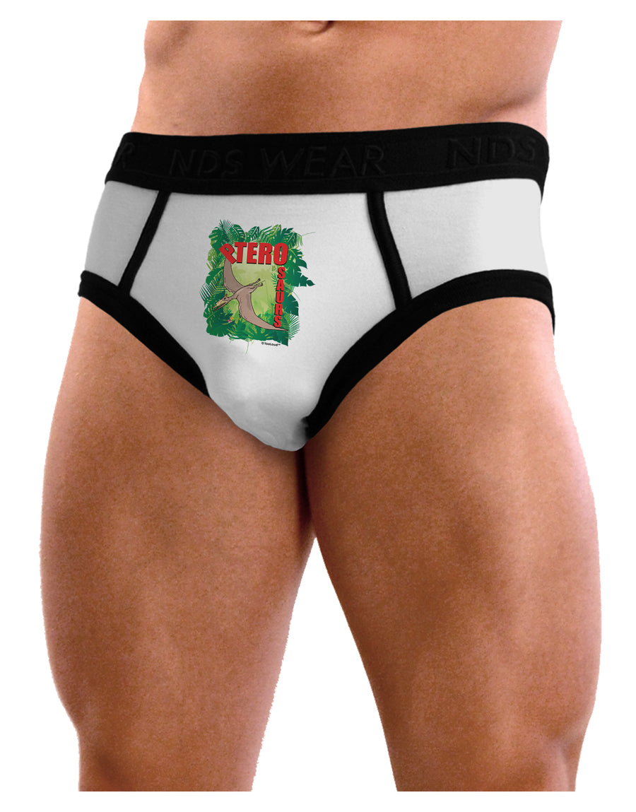 Pterosaurs - With Name Mens NDS Wear Briefs Underwear by TooLoud-Mens Briefs-NDS Wear-White-Small-Davson Sales