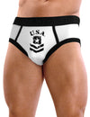 USA Military Army Stencil Logo Mens NDS Wear Briefs Underwear-Mens Briefs-NDS Wear-White-Small-Davson Sales