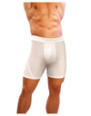 Mens Sport Performance Boxer Briefs Underwear-Boxer Shorts-NDS Wear-White-Small-Davson Sales