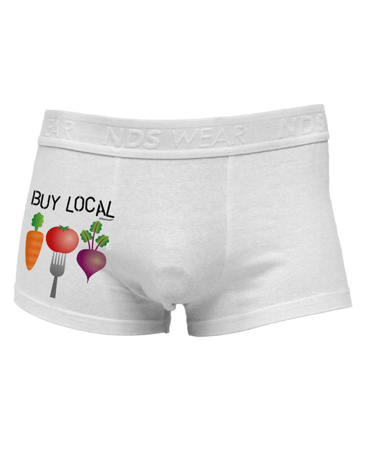 Buy Local - Vegetables Design Side Printed Mens Trunk Underwear-Mens Trunk Underwear-NDS Wear-White-Small-Davson Sales