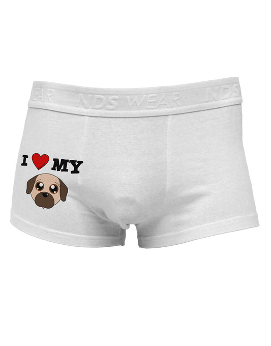 I Heart My - Cute Pug Dog - Fawn Side Printed Mens Trunk Underwear by TooLoud-Mens Trunk Underwear-TooLoud-White-Small-Davson Sales