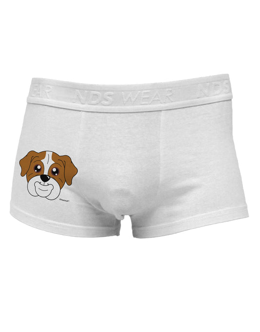 Cute Bulldog - Red Side Printed Mens Trunk Underwear by TooLoud-Mens Trunk Underwear-TooLoud-White-Small-Davson Sales