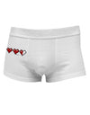 Couples Pixel Heart Life Bar - Left Side Printed Mens Trunk Underwear by TooLoud-Mens Trunk Underwear-NDS Wear-White-Small-Davson Sales