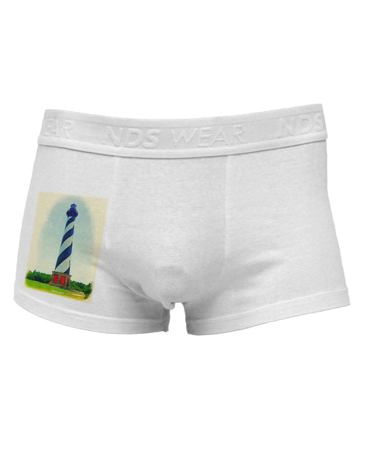 Watercolor Lighthouse 1 Side Printed Mens Trunk Underwear-Mens Trunk Underwear-NDS Wear-White-Small-Davson Sales