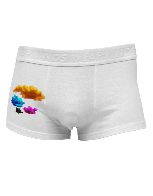 CMYK Clouds Side Printed Mens Trunk Underwear-Mens Trunk Underwear-NDS Wear-White-Small-Davson Sales