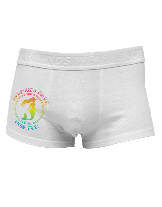 Mermaids Have More Fun - Beachy Colors Side Printed Mens Trunk Underwear-Mens Trunk Underwear-NDS Wear-White-Small-Davson Sales