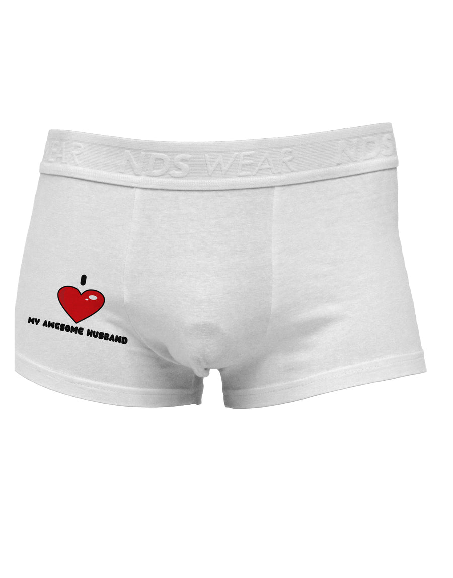 I Heart My Awesome Husband Side Printed Mens Trunk Underwear by TooLoud-Mens Trunk Underwear-NDS Wear-White-Small-Davson Sales