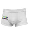 Easter Eggs Happy Easter Side Printed Mens Trunk Underwear-Mens Trunk Underwear-NDS Wear-White-Small-Davson Sales