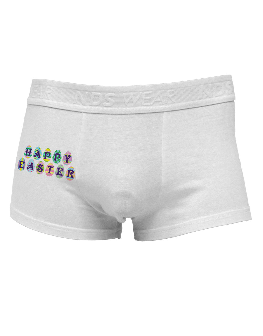 Easter Eggs Happy Easter Side Printed Mens Trunk Underwear-Mens Trunk Underwear-NDS Wear-White-Small-Davson Sales