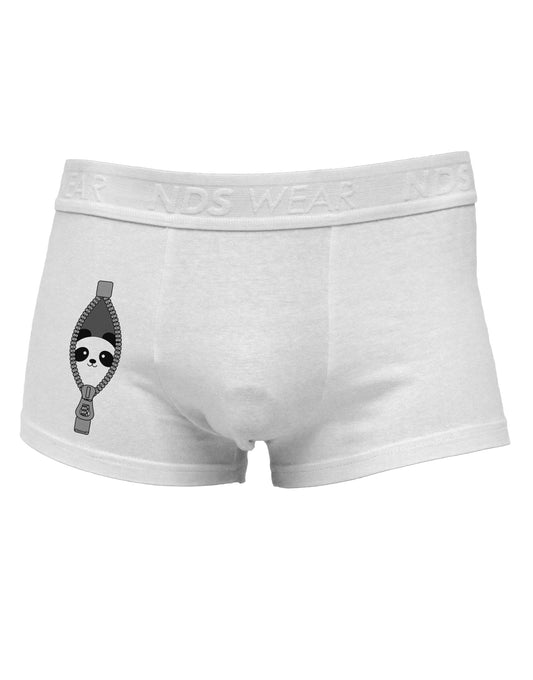 Funny Panda Peeking Out of Zipper Side Printed Mens Trunk Underwear by TooLoud-Mens Trunk Underwear-TooLoud-White-Small-Davson Sales