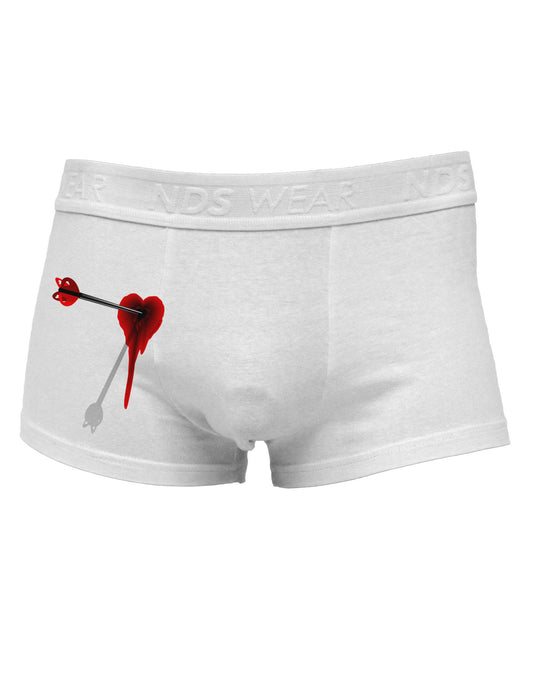 Cupid's Arrow Heart Shot Wound Side Printed Mens Trunk Underwear-Mens Trunk Underwear-NDS Wear-White-Small-Davson Sales