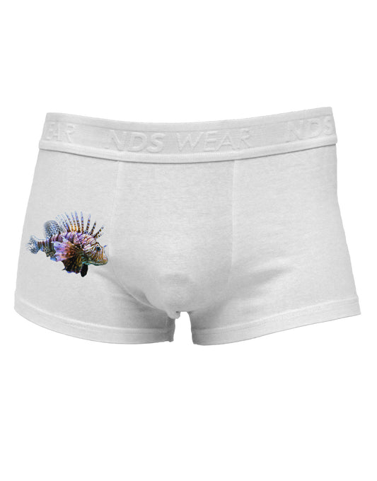 Lionfish Side Printed Mens Trunk Underwear-Mens Trunk Underwear-NDS Wear-White-Small-Davson Sales