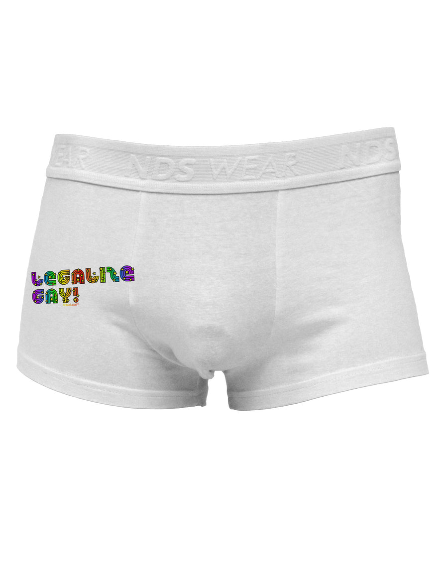 Legalize Gay - Rainbow Side Printed Mens Trunk Underwear-Mens Trunk Underwear-NDS Wear-White-Small-Davson Sales