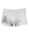 Gel Look Easter Eggs Side Printed Mens Trunk Underwear-Mens Trunk Underwear-NDS Wear-White-Small-Davson Sales