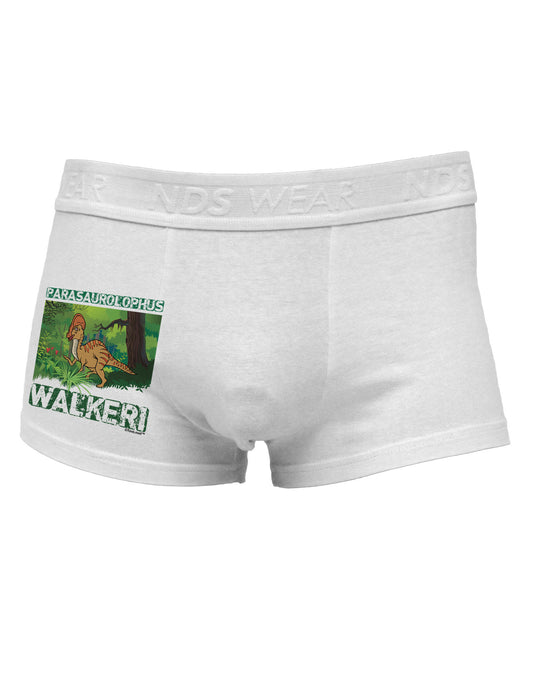 Parasaurolophus Walkeri - With Name Side Printed Mens Trunk Underwear-Mens Trunk Underwear-NDS Wear-White-Small-Davson Sales