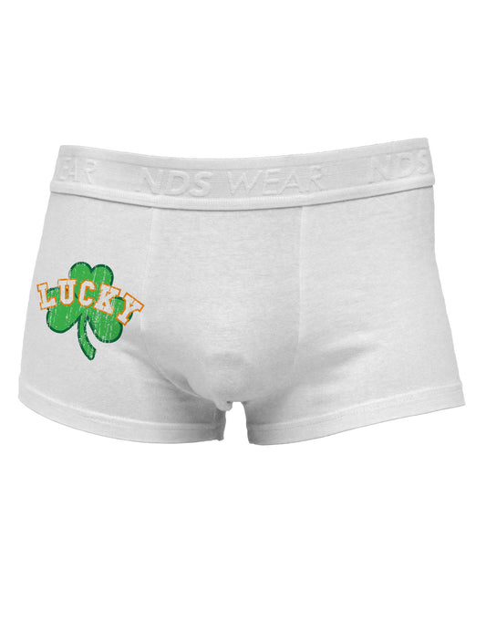 Lucky Shamrock Design Distressed Side Printed Mens Trunk Underwear by TooLoud-Mens Trunk Underwear-NDS Wear-White-Small-Davson Sales