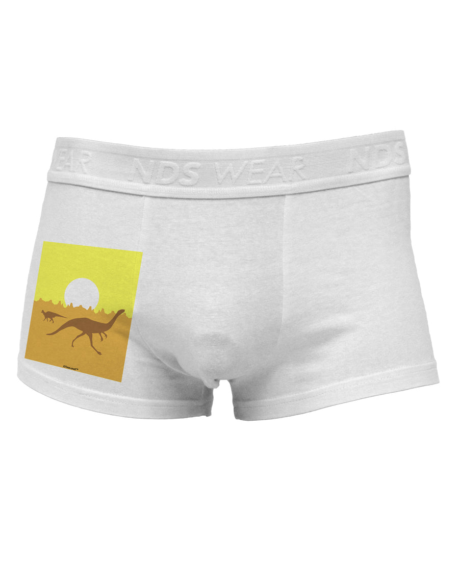 Jurassic Dinosaur Sunrise Side Printed Mens Trunk Underwear by TooLoud-Mens Trunk Underwear-NDS Wear-White-Small-Davson Sales
