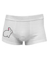 Cute Bunny Rabbit Easter Side Printed Mens Trunk Underwear-Mens Trunk Underwear-NDS Wear-White-Small-Davson Sales