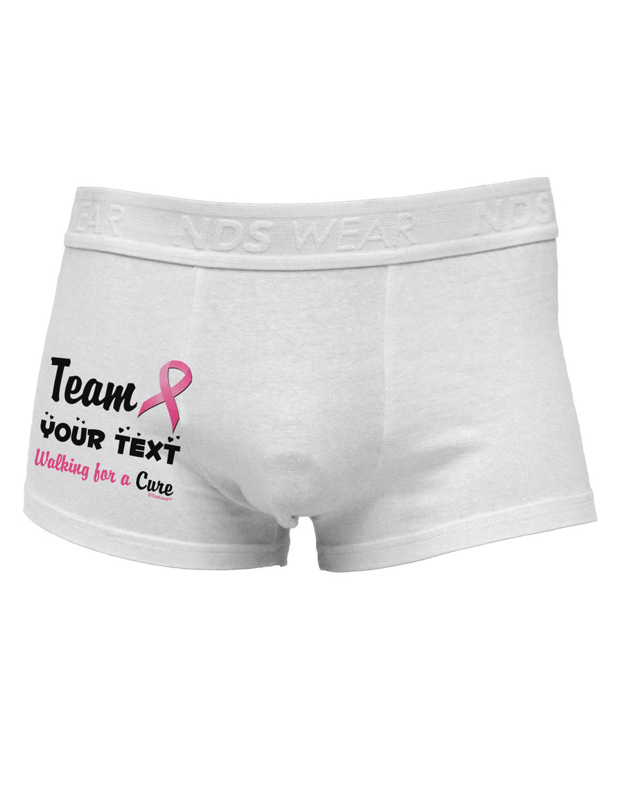 Personalized Team -Name- Breast Cancer Walk - Walking for a Cure Side Printed Mens Trunk Underwear-Mens Trunk Underwear-NDS Wear-White-Small-Davson Sales