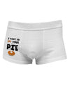 Eat Your Pie Side Printed Mens Trunk Underwear-Mens Trunk Underwear-NDS Wear-White-Small-Davson Sales