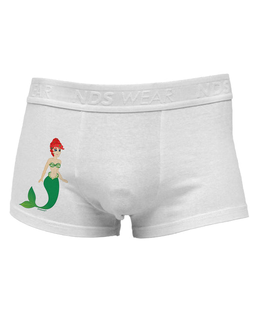 Mermaid Design - Green Side Printed Mens Trunk Underwear-Mens Trunk Underwear-NDS Wear-White-Small-Davson Sales