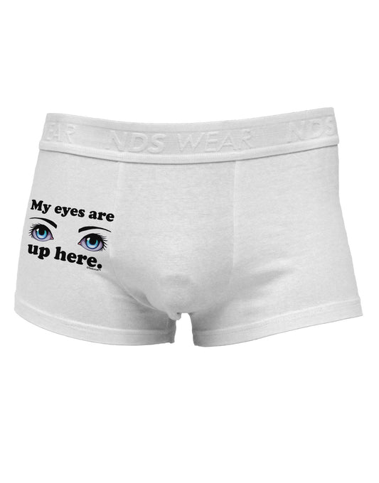Eye Up Here Side Printed Mens Trunk Underwear-Mens Trunk Underwear-NDS Wear-White-Small-Davson Sales